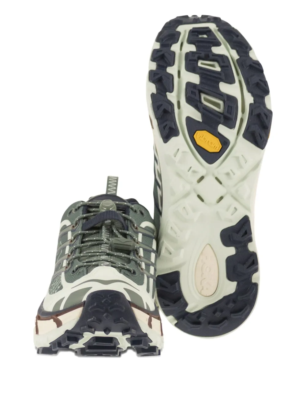 Hoka Gusseted Quick-lacing Sneakers In Green