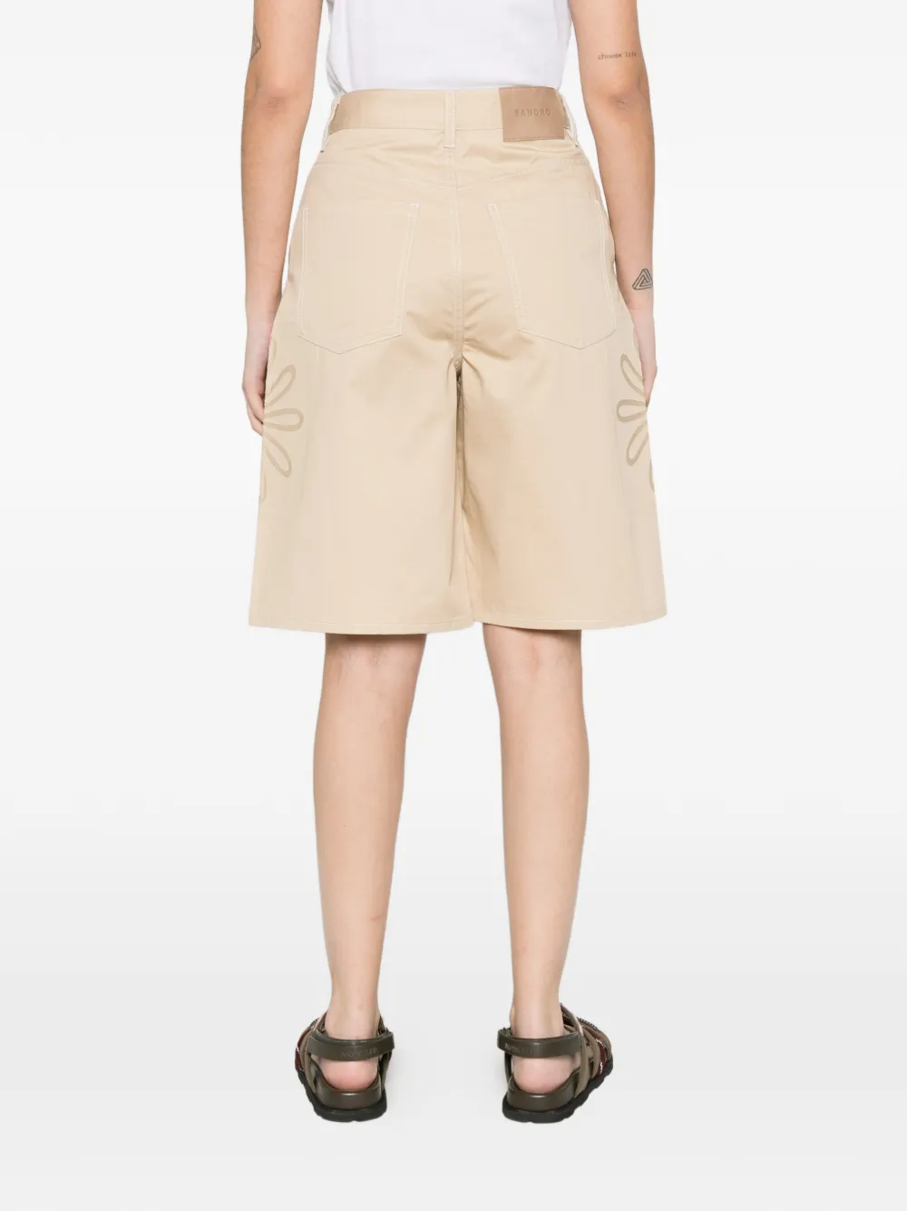 SANDRO Shorts met bloem-detail Beige