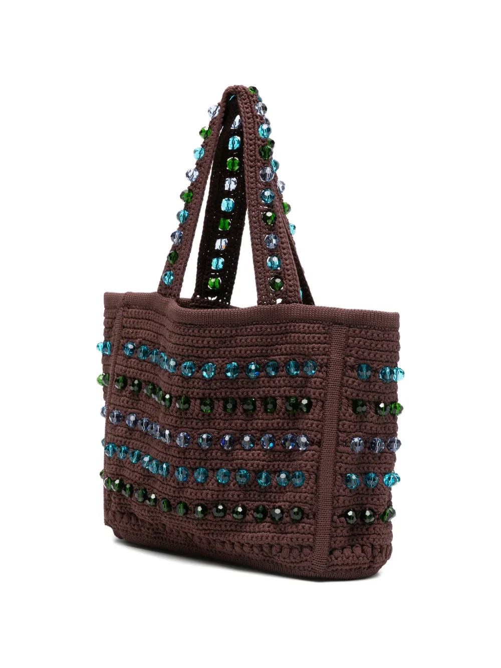  Sandro Bolso Shopper De Ganchillo - Marrón 