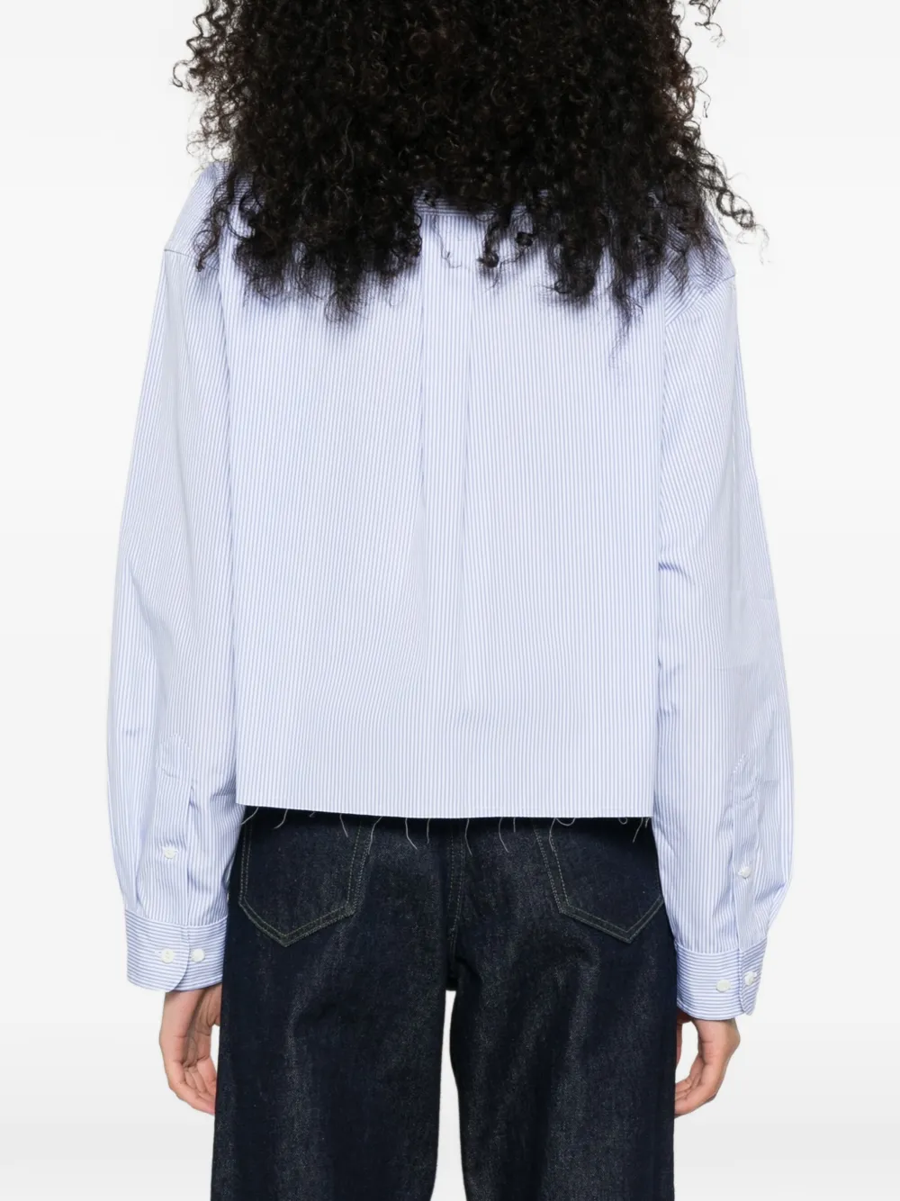 Miu Blouse met geborduurd logo Blauw