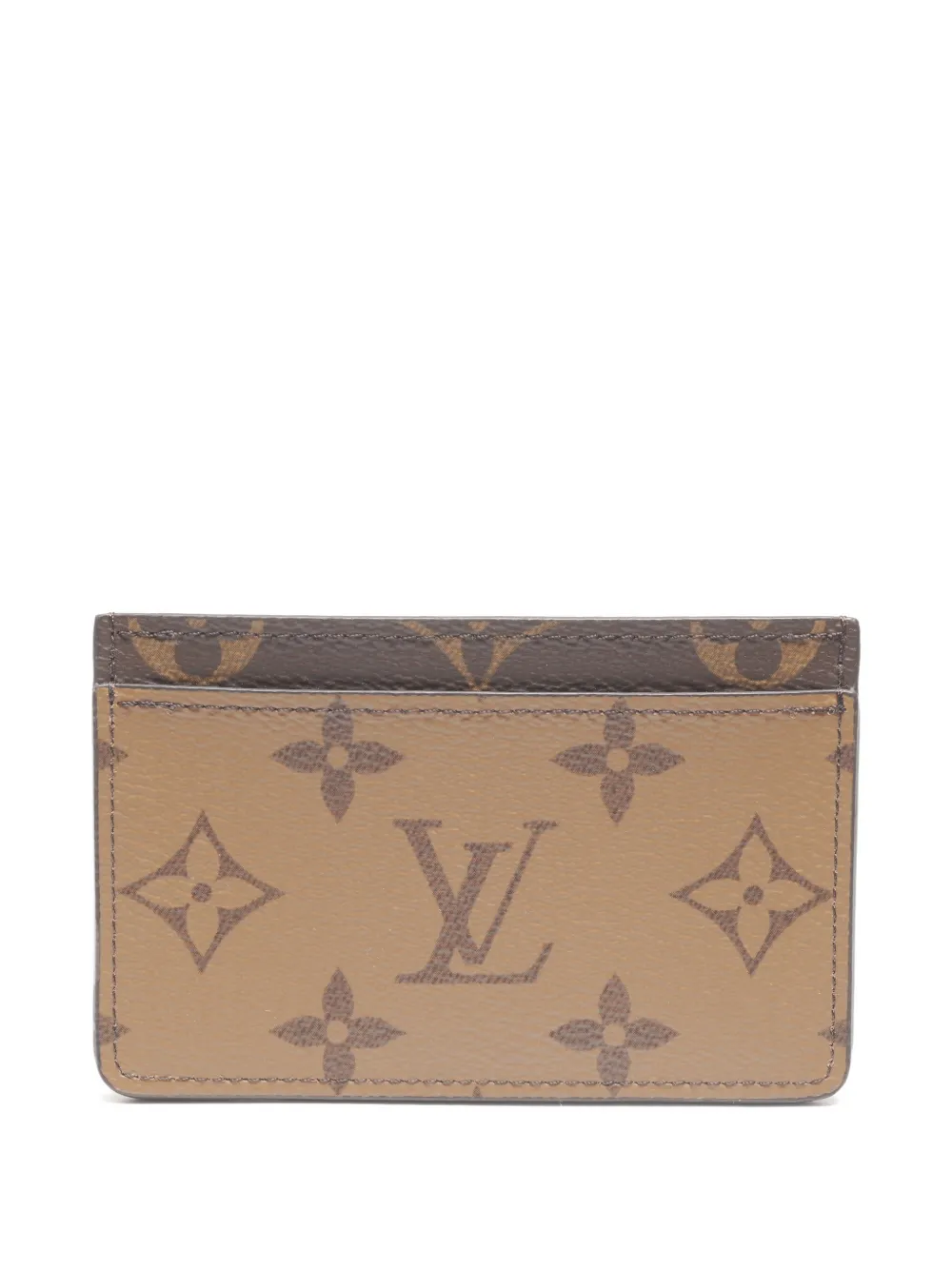 Pre-owned Louis Vuitton 2021-2025 Monogram Card Holder In Brown