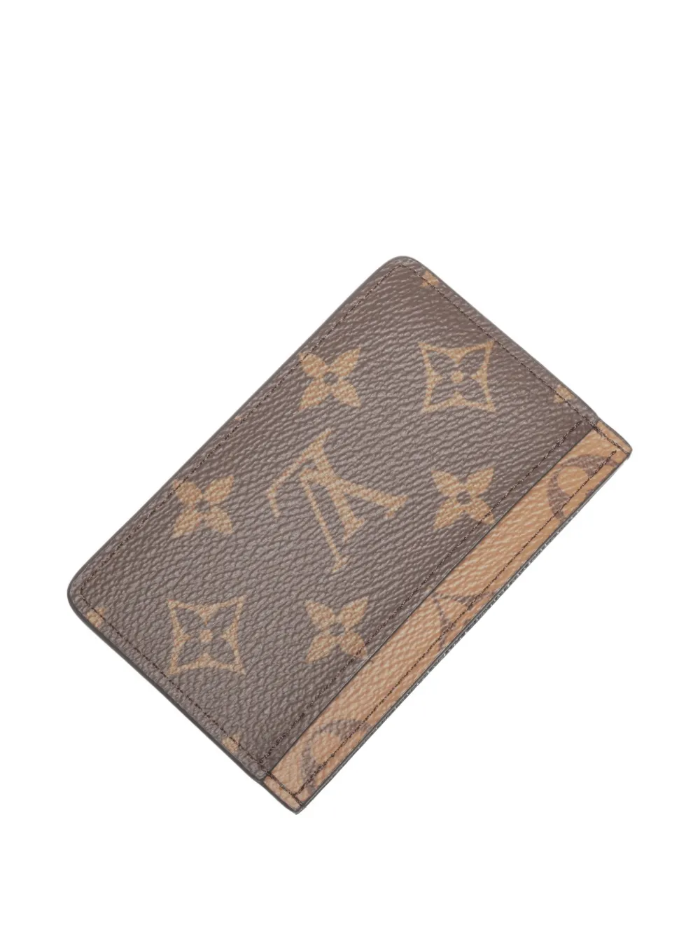 Pre-owned Louis Vuitton 2021-2025 Monogram Card Holder In Brown