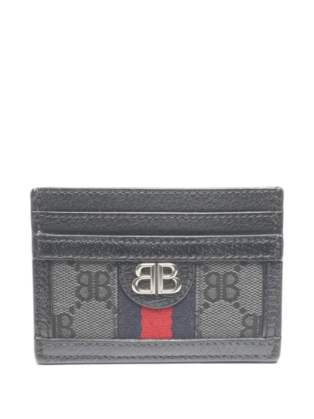Balenciaga Pre-Owned logo-plaque hacker cardholder | Black | Image 1