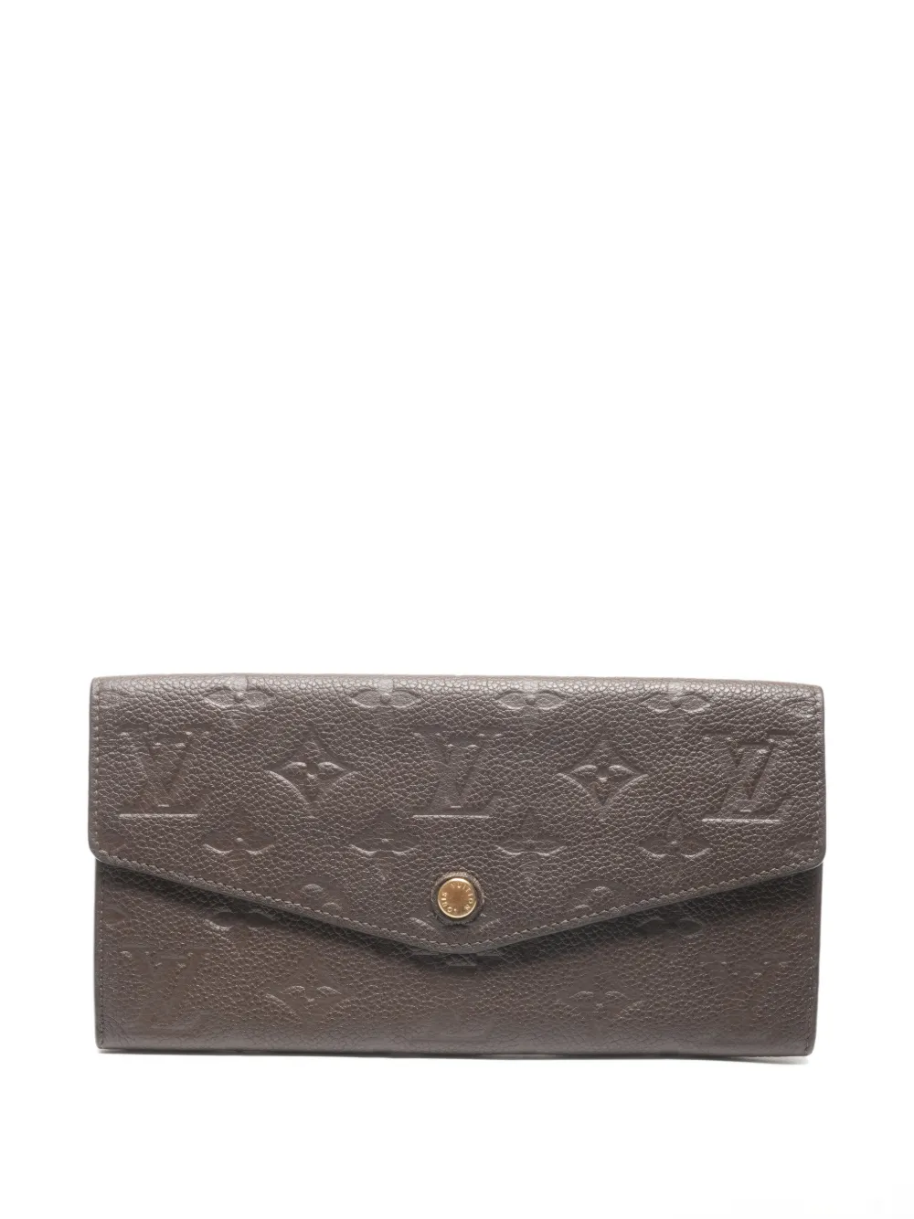 Pre-owned Louis Vuitton 2014 Curieuse Monigram Long Wallet In Brown