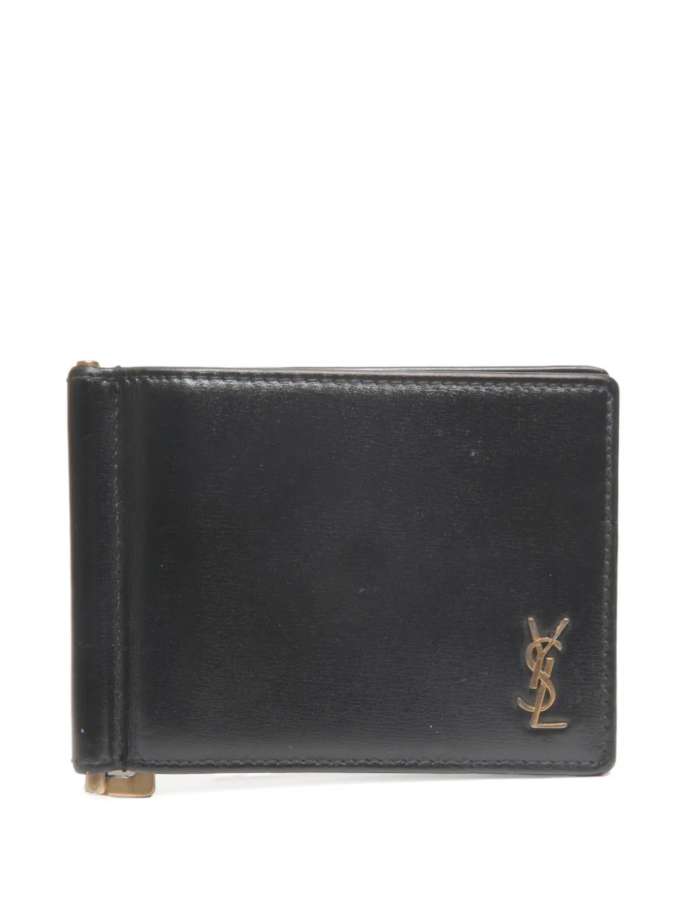 Saint Laurent Pre-Owned cartera con logo y clip 2010-2020 | negro | Image 1