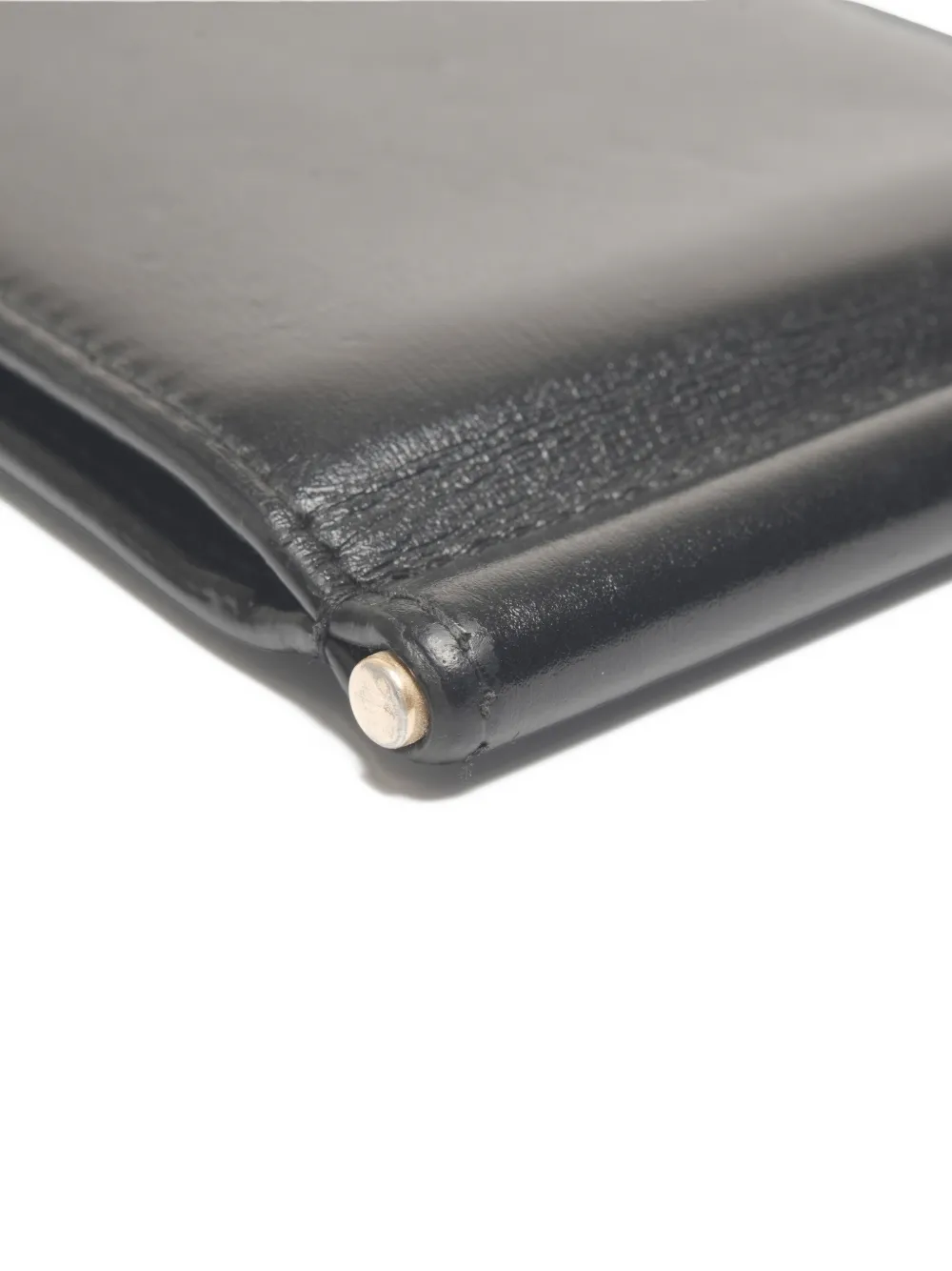 Pre-owned Saint Laurent 2010-2020s Logo Clip Wallet In Black