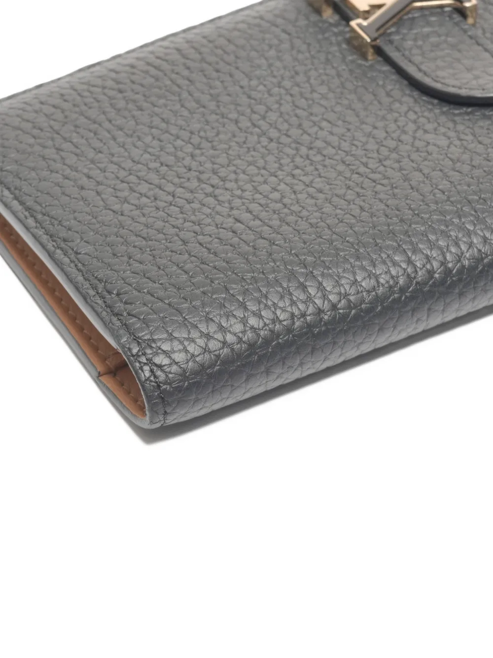 LOUIS VUITTON Pre-owned 2021-2025 Capucines Buckle Wallet In Black