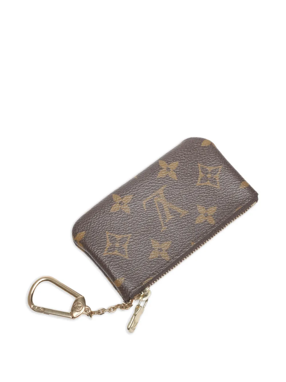 Pre-owned Louis Vuitton 2003 Monogram Zip Wallet In Brown