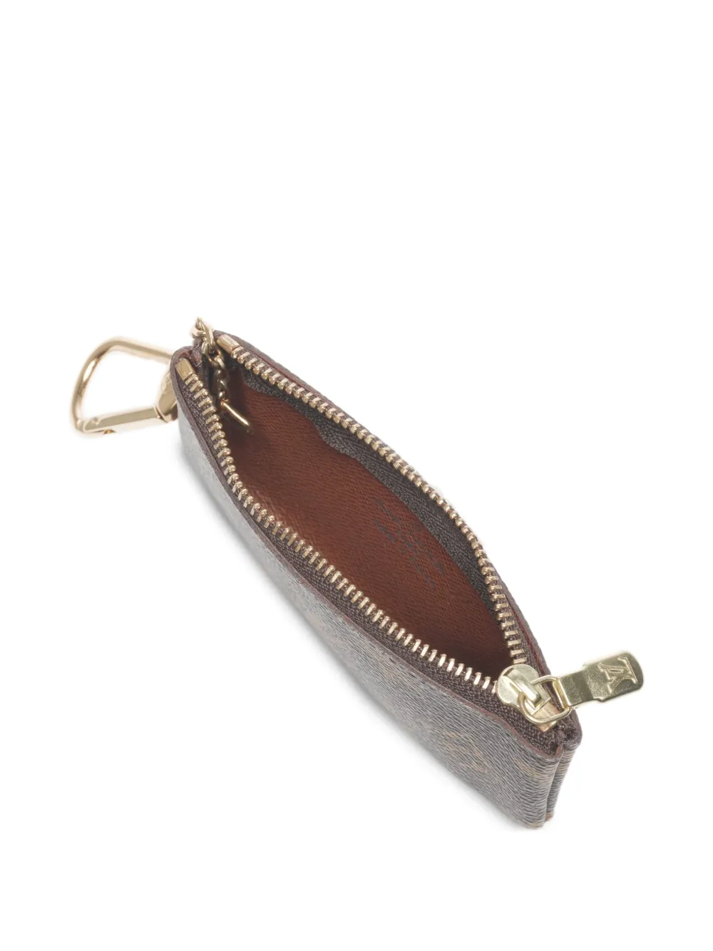 Pre-owned Louis Vuitton 2003 Monogram Zip Wallet In Brown