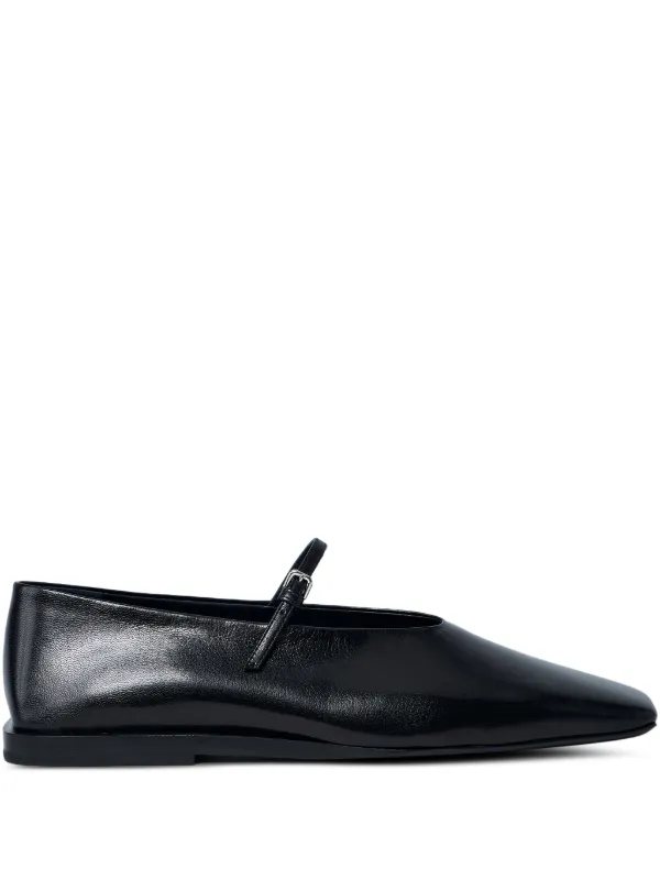 Jil Sander レザーフラットシューズ | ブラック | FARFETCH JP
