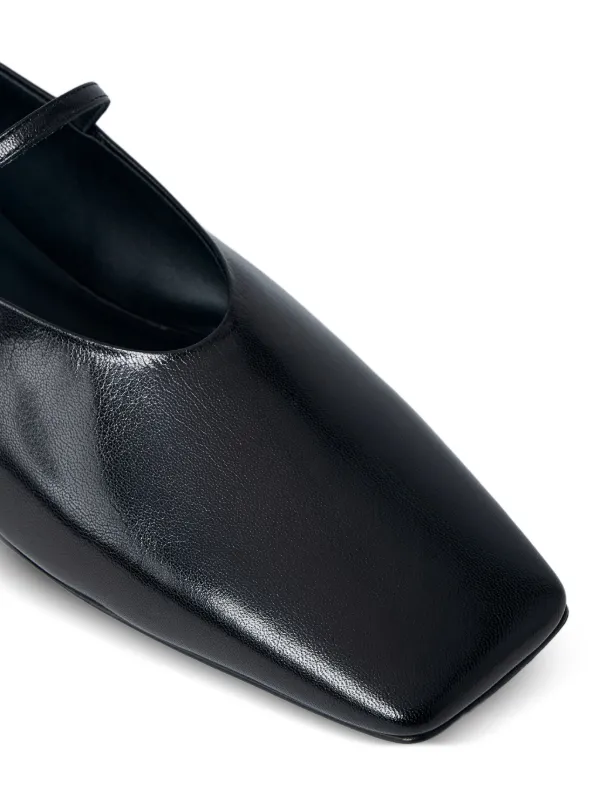 Jil Sander レザーフラットシューズ | ブラック | FARFETCH JP