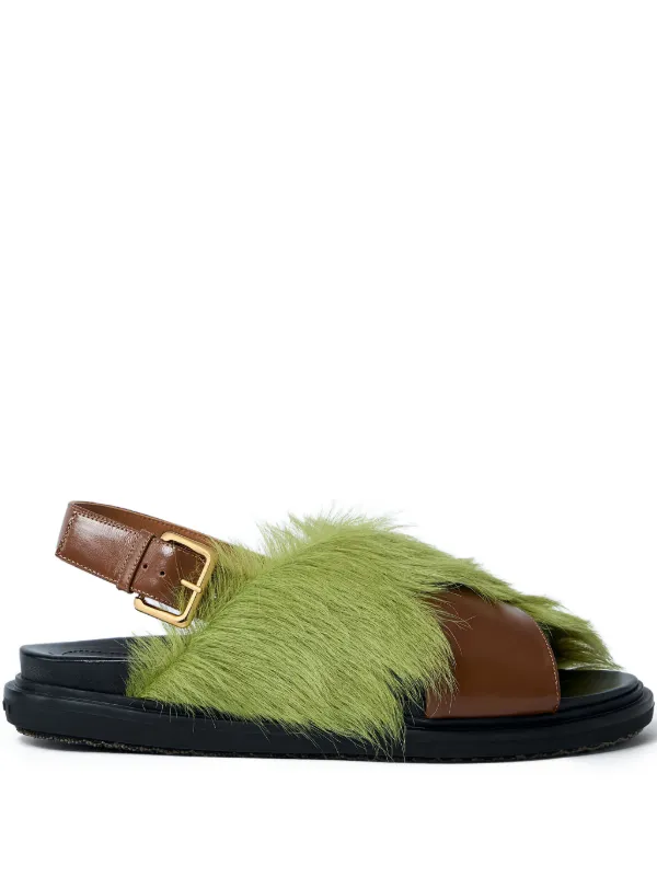 Marni Adjustable-buckle Sandals in Green