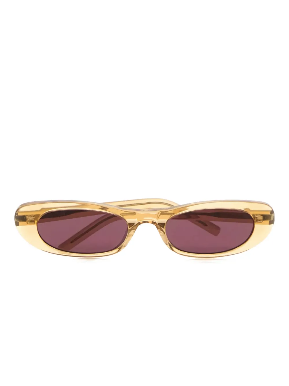Saint Laurent Eyewear Occhiali da sole ovali - Toni neutri