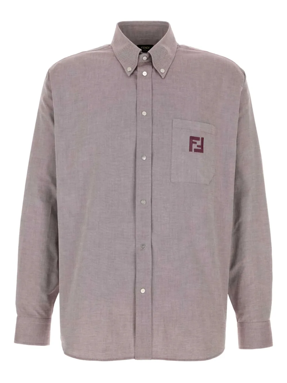 FENDI camisa con logo bordado | morado | Image 1