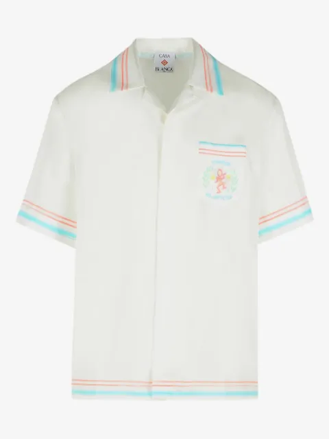 Casablanca chemise en soie à imprimé graphique