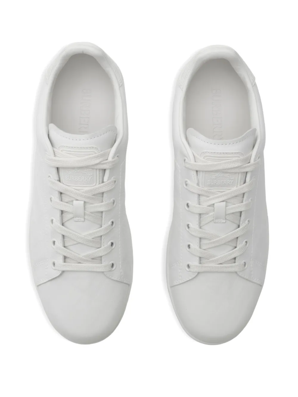 Burberry embossed-check leather sneakers Wit