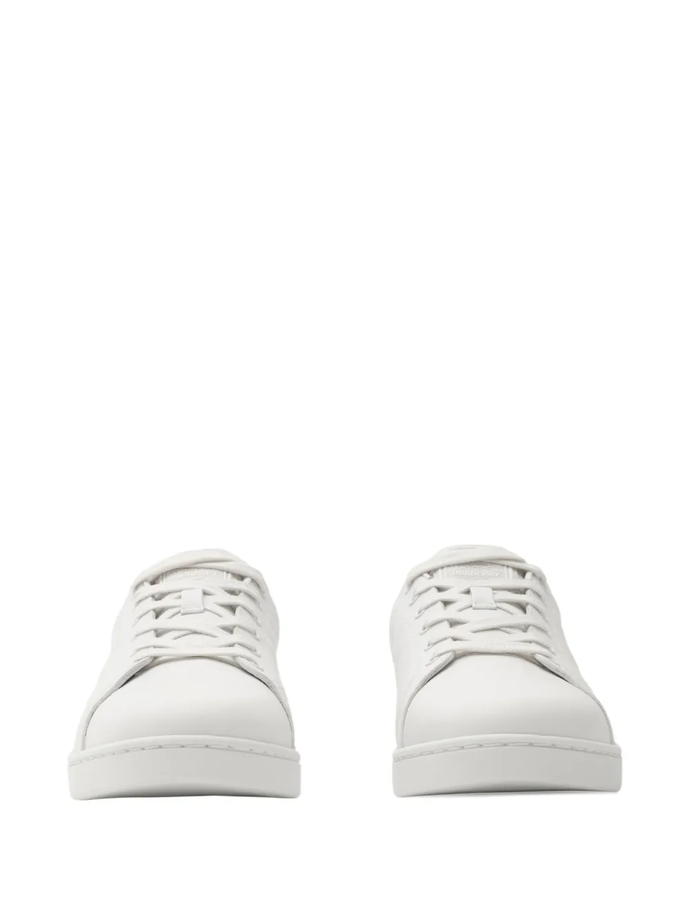 Burberry embossed-check leather sneakers Wit