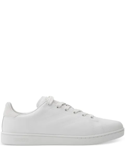 Burberry embossed-check leather sneakers