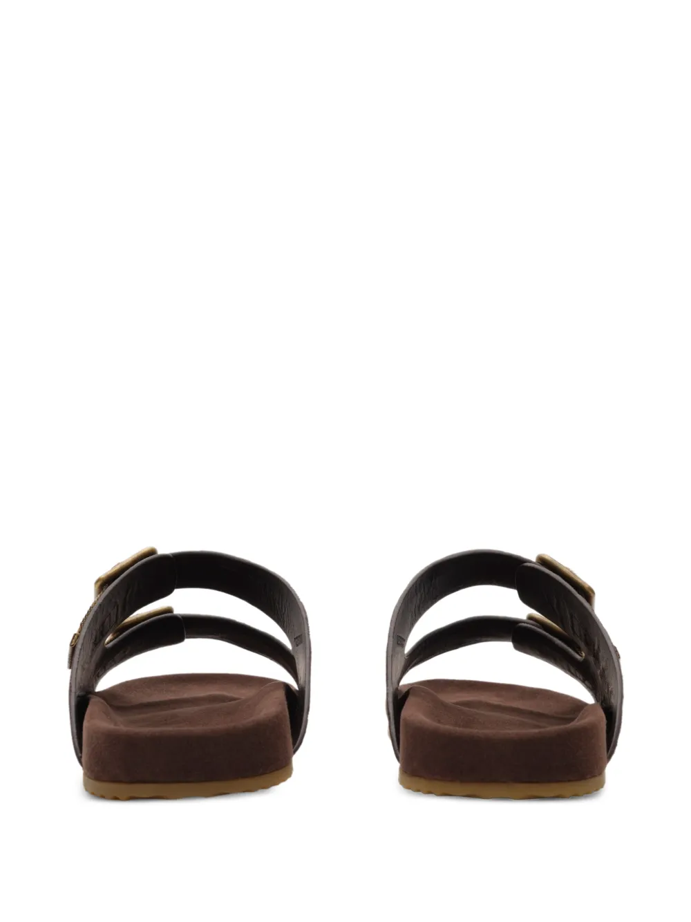 Burberry Geruite suède sandalen Bruin