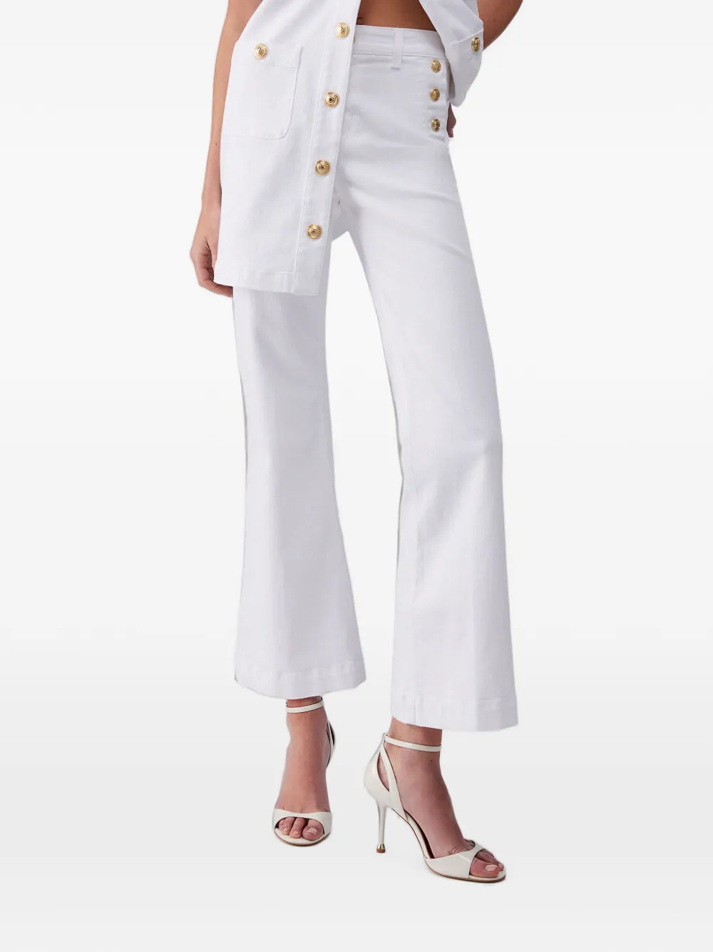 LIU JO Jeans met knoopdetail Wit