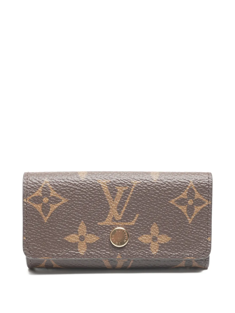 Pre-owned Louis Vuitton 2021-2025 Monogram Multicles Key Case In Brown