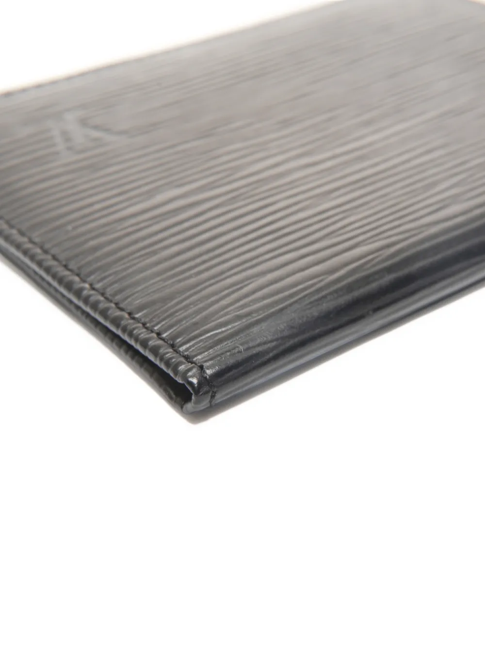 LOUIS VUITTON Pre-owned 1992 Epi Porto Embossed Card Holder In Gray