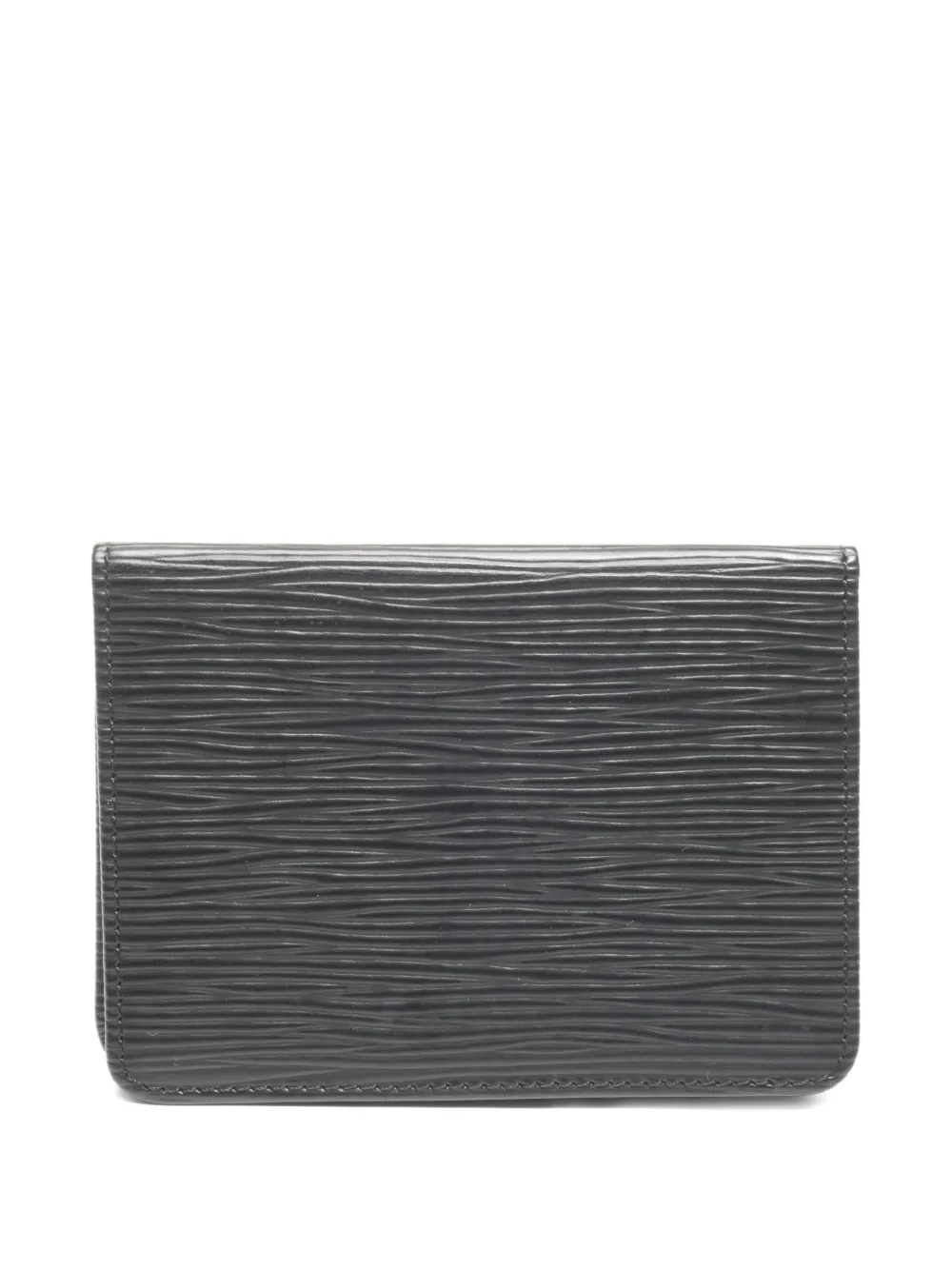 LOUIS VUITTON Pre-owned 1992 Epi Porto Embossed Card Holder In Gray