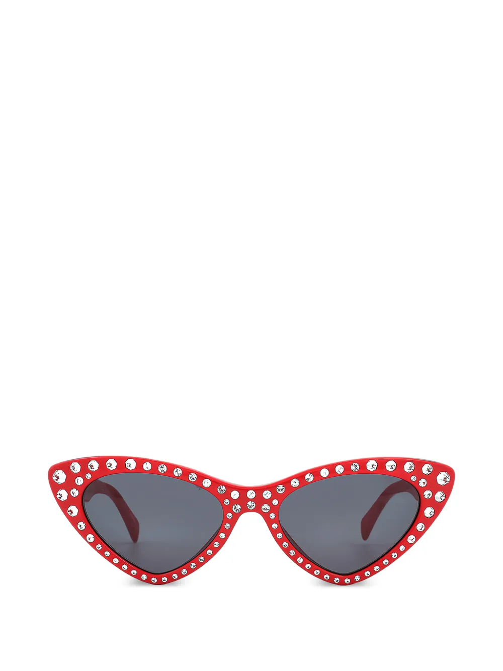 Moschino crystal-embellished cat-eye sunglasses - Rosso