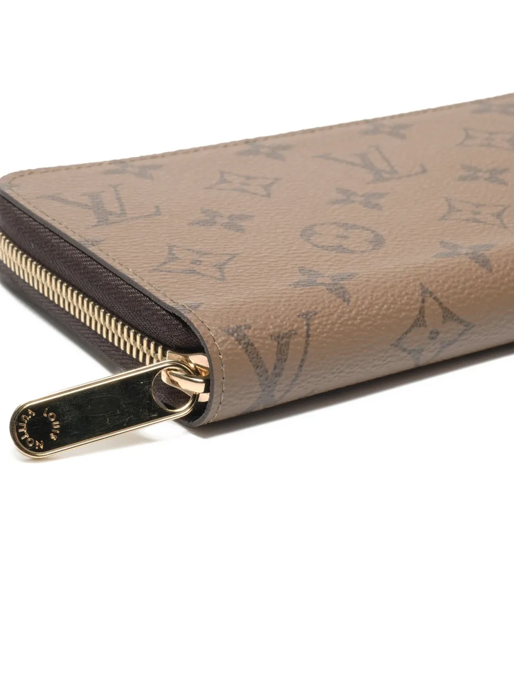 Pre-owned Louis Vuitton 2021-2025 Monogram-canvas Wallet In Brown