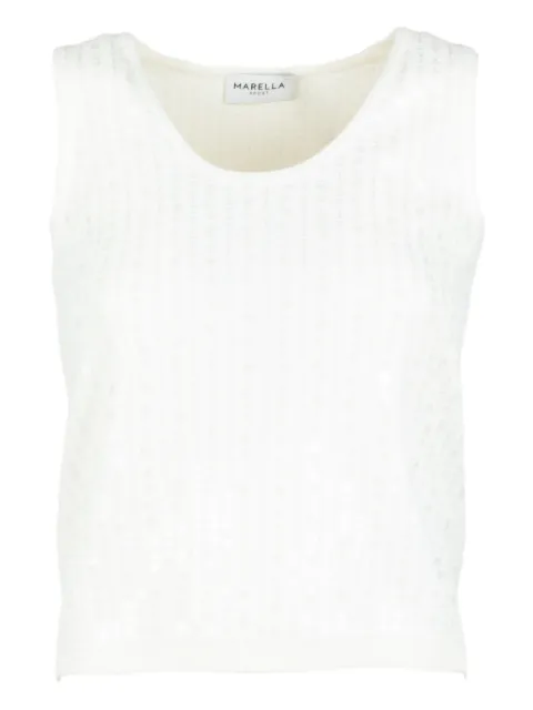 Marella sequin round-neck tank top
