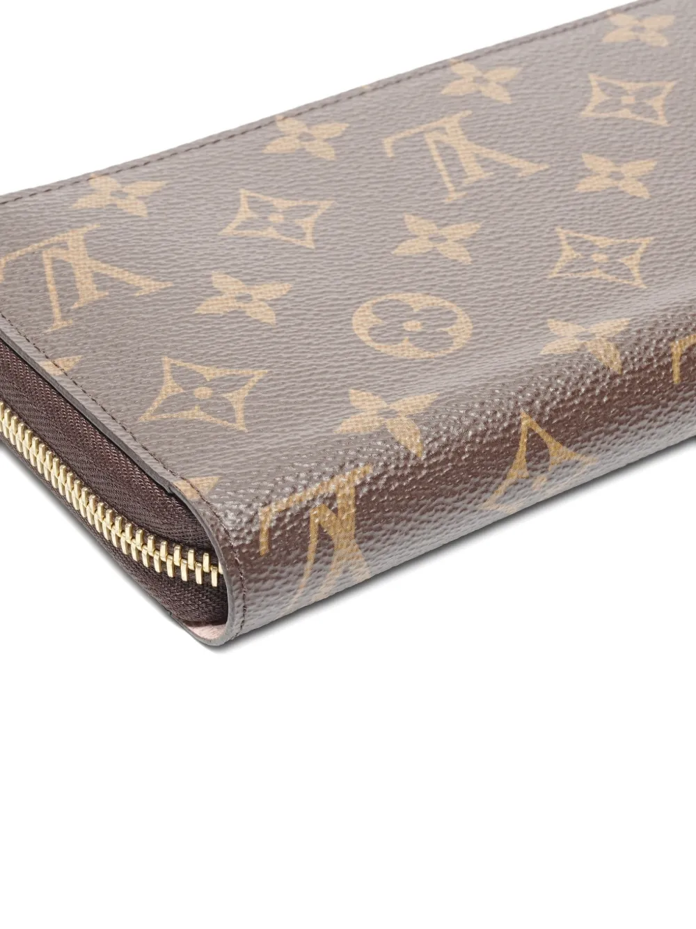 Pre-owned Louis Vuitton 2021-2025 Monogram-pattern Wallet In Brown