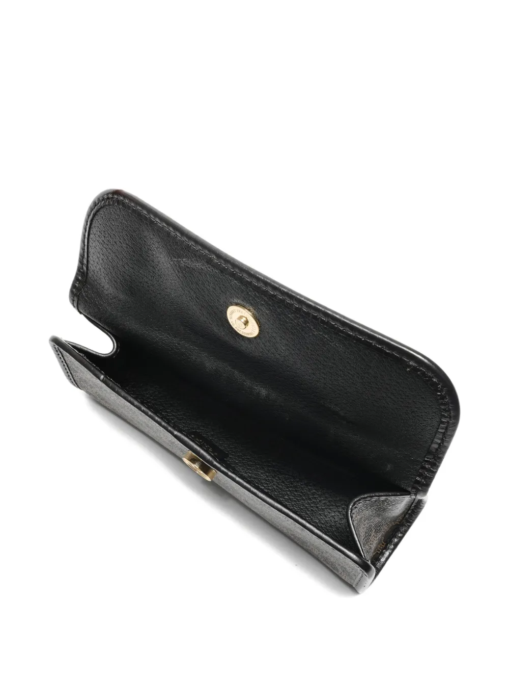 Pre-owned Celine 2000s Macadam-pattern Wallet In Black