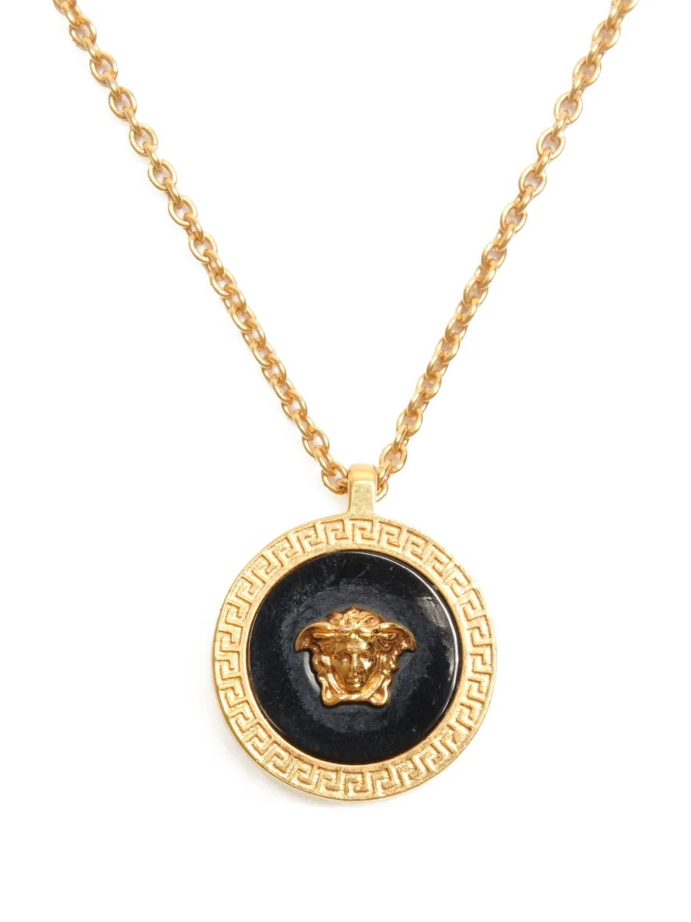 Pre-owned Versace 2000-2020s Medusa-embellishment Necklace In Gold
