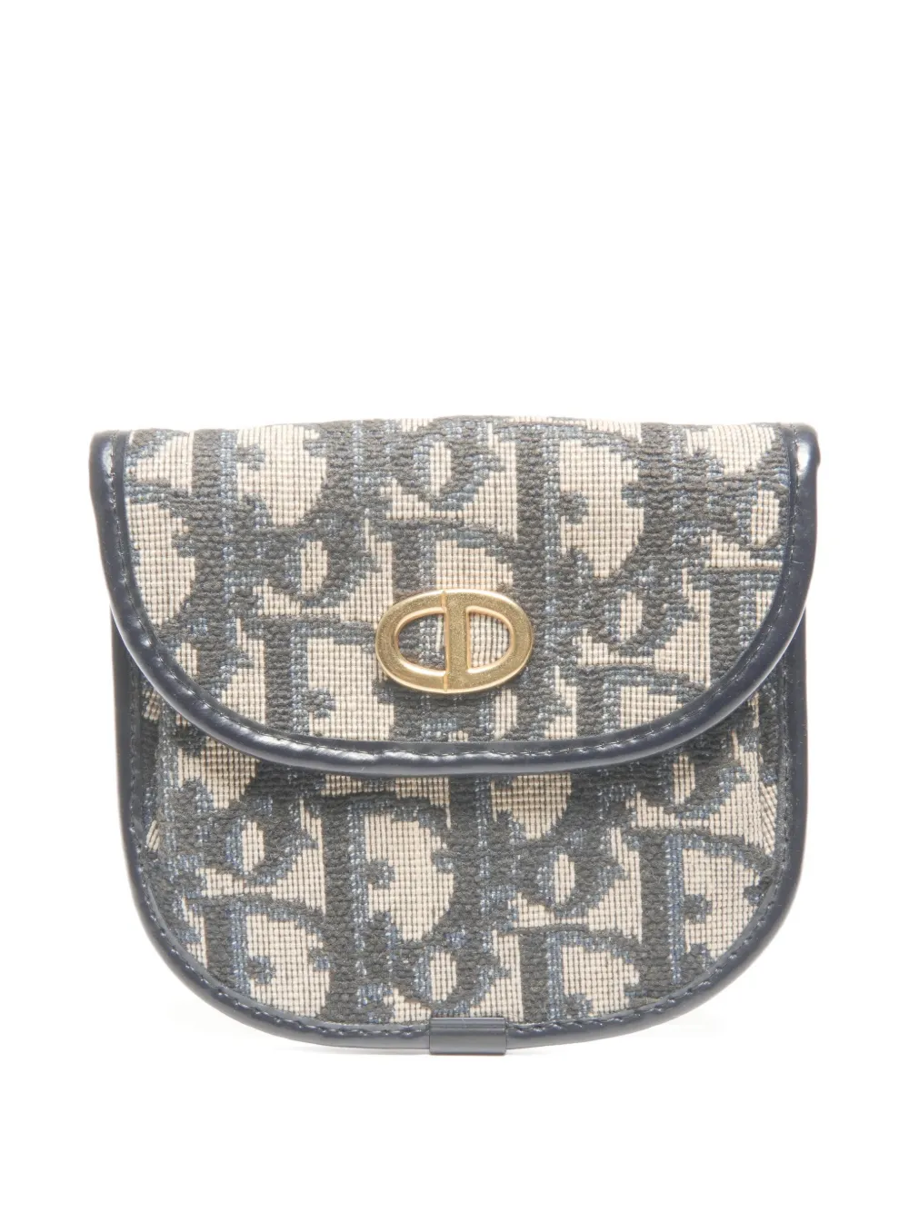 Pre-owned Dior 1990 Trotter-pattern Wallet In Blue