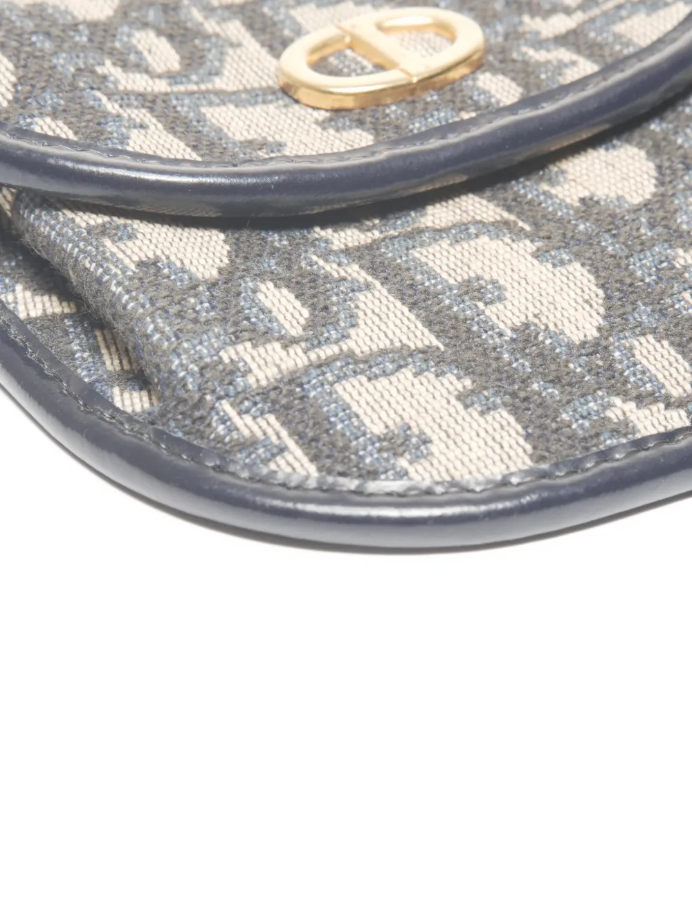 Pre-owned Dior 1990 Trotter-pattern Wallet In Blue