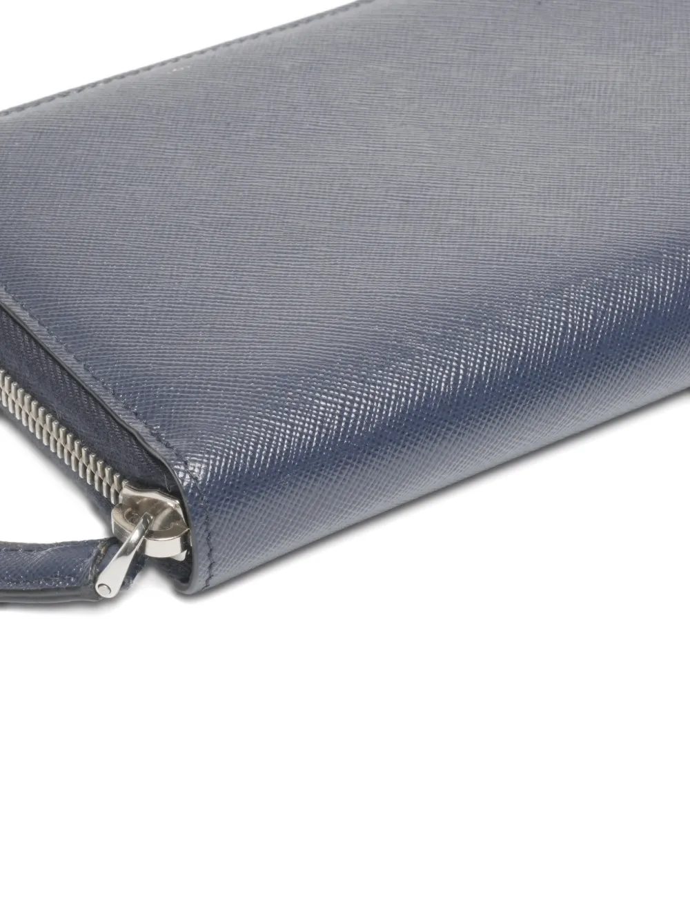 PRADA Pre-owned 2020-2025s Logo-plaque Wallet In Blue