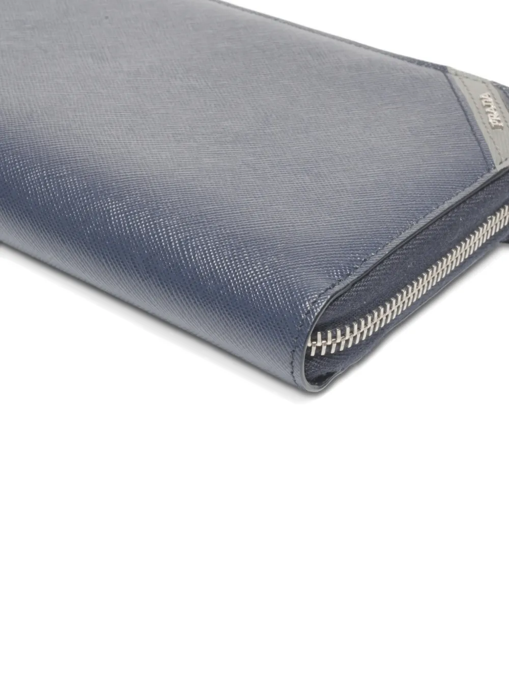 PRADA Pre-owned 2020-2025s Logo-plaque Wallet In Blue