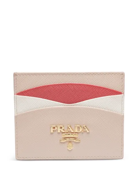 Prada Pre-Owned 2020s logo-plaque card holder