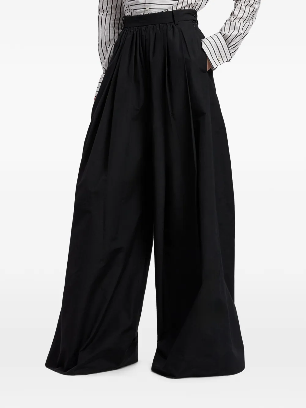 Ralph Lauren Collection Vannesa popeline plooibroek Zwart