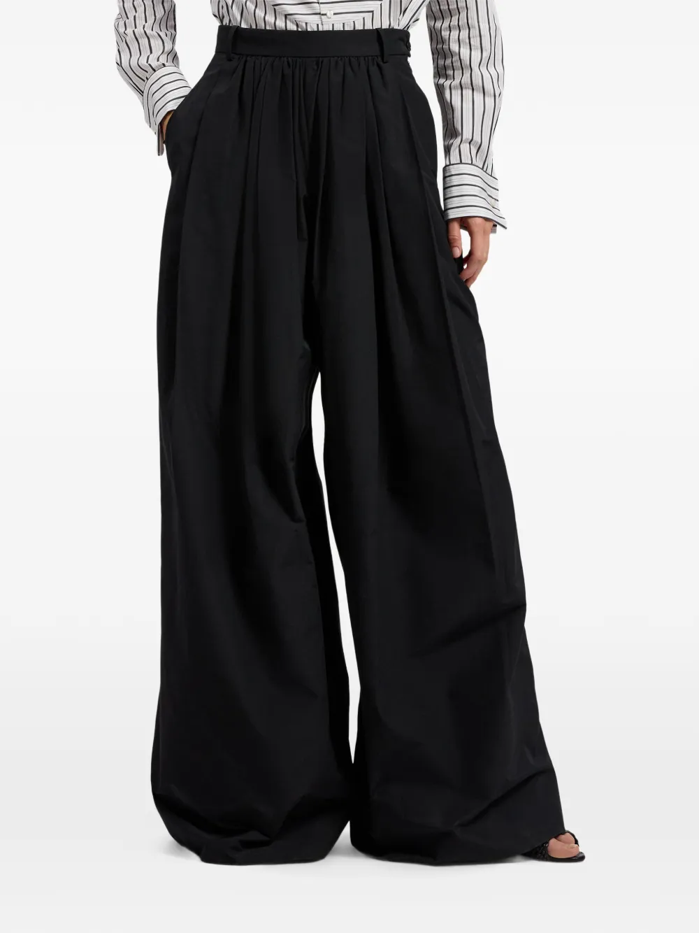Ralph Lauren Collection Vannesa popeline plooibroek Zwart