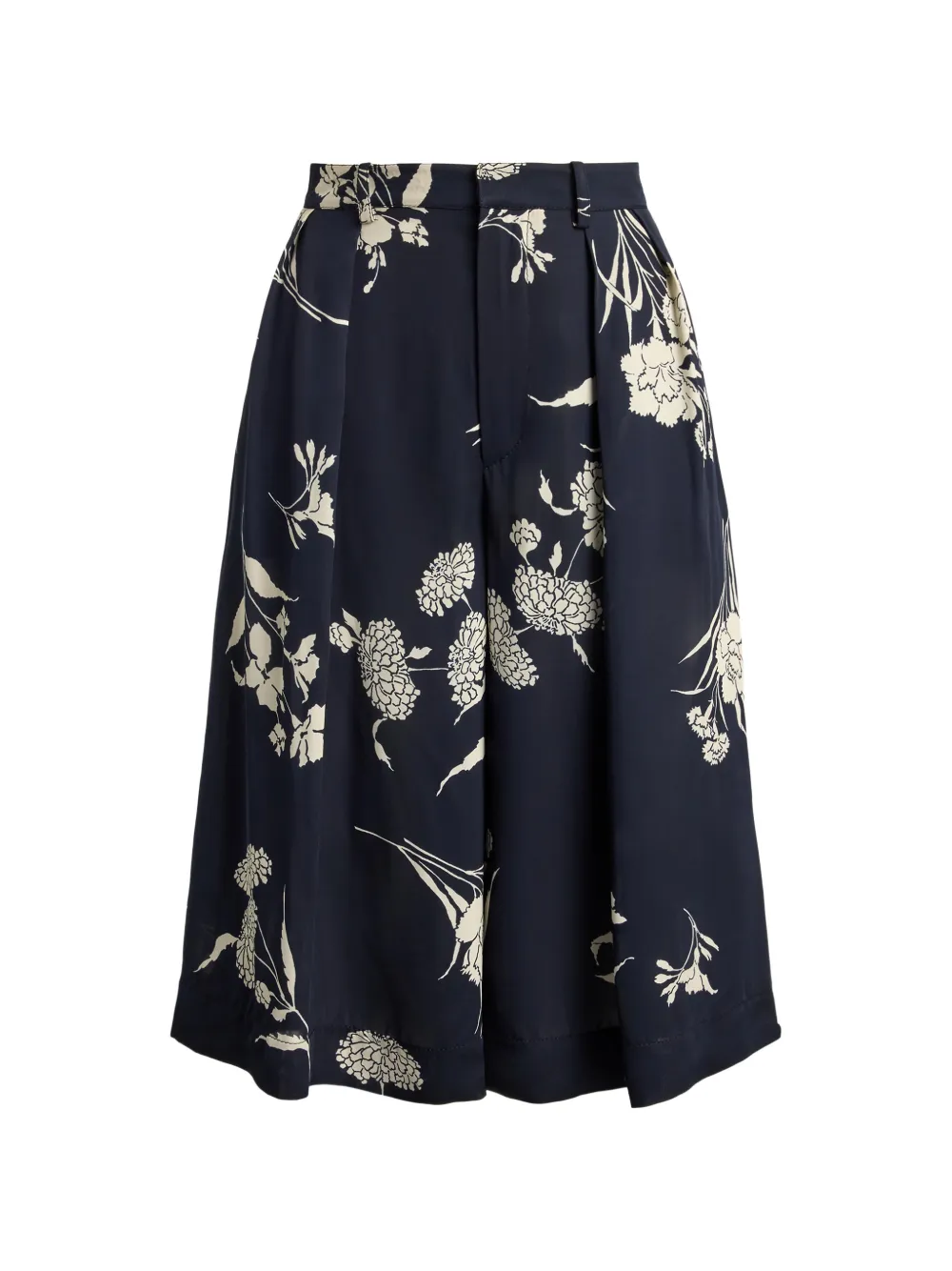 Ralph Lauren Collection Shorts svasati Avery a fiori - Nero