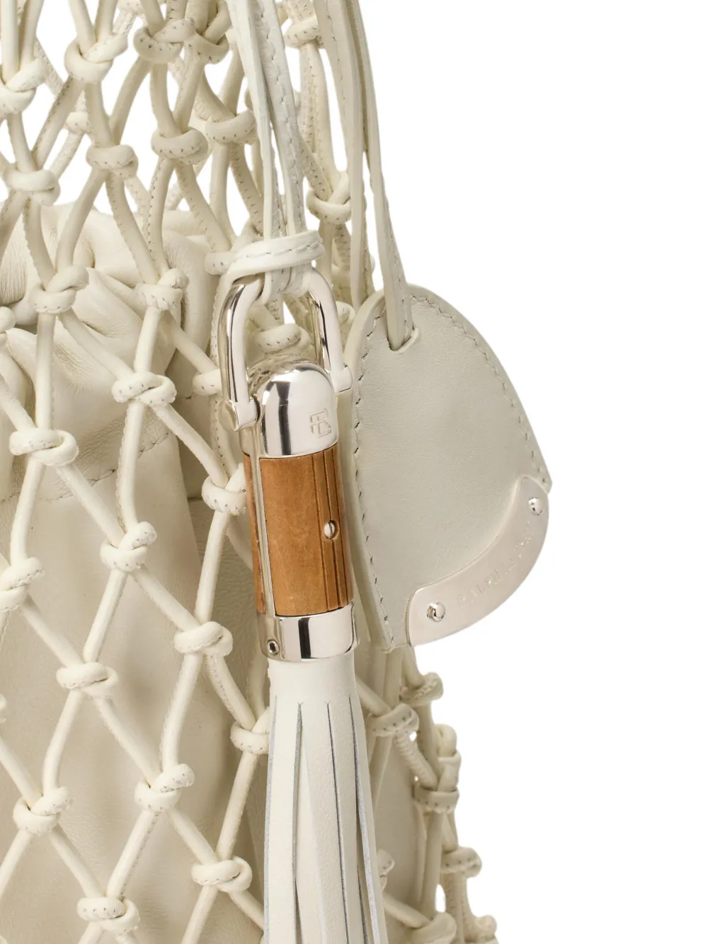 Ralph Lauren Collection Macramé shopper met kwastje Beige