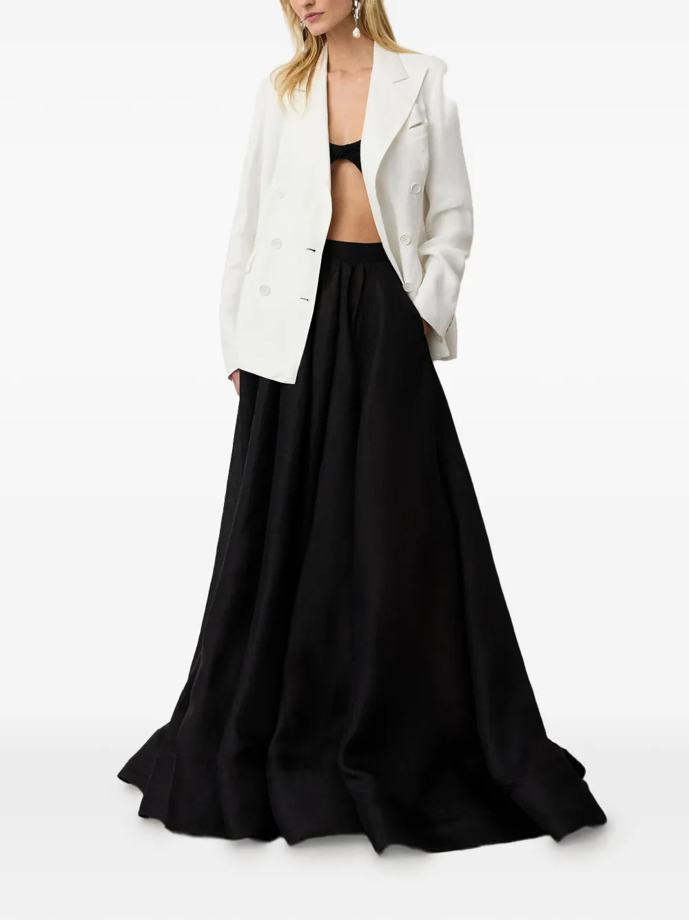  Ralph Lauren Collection Cosgrove Double-breasted Twill Blazer - White 