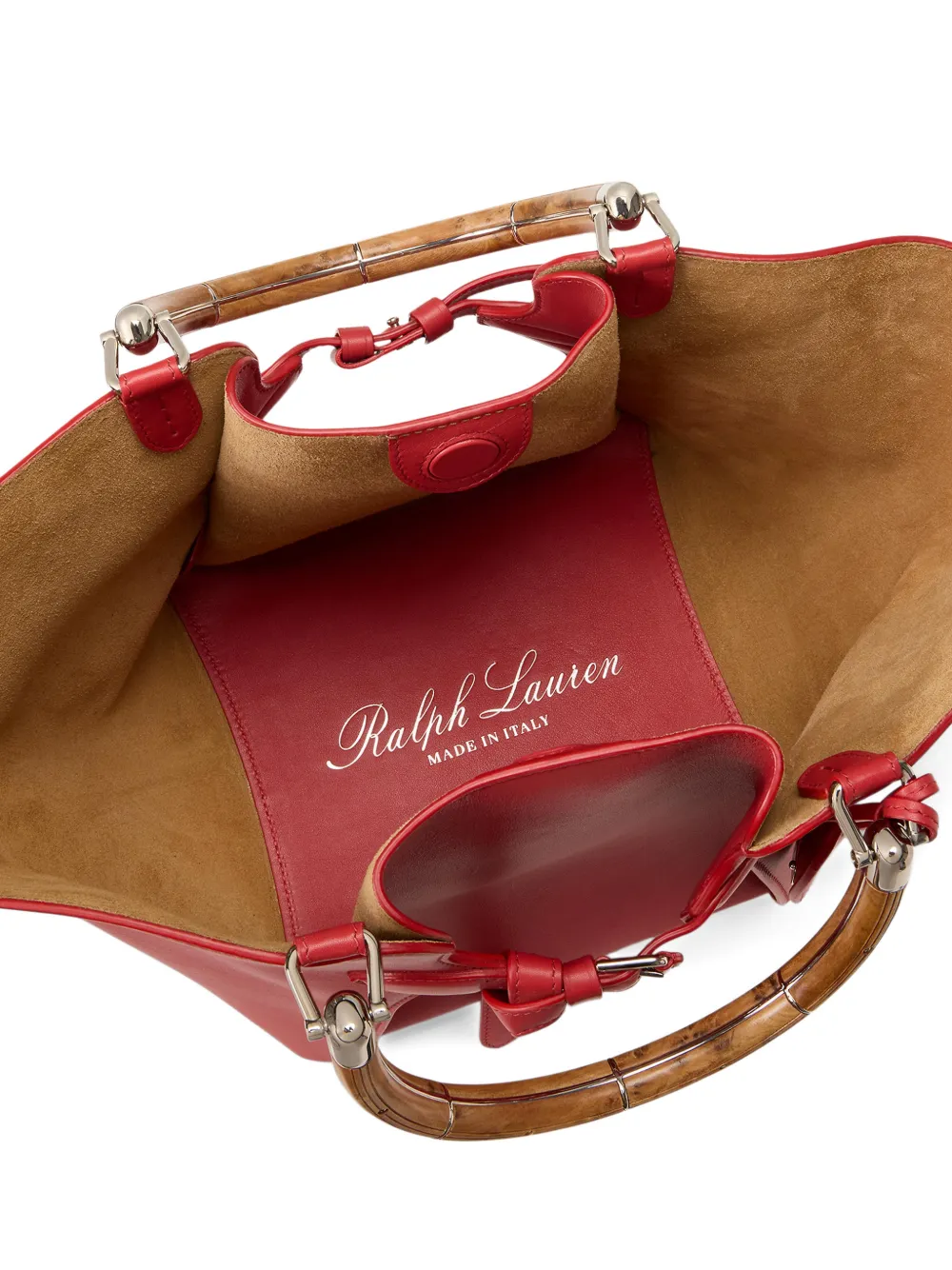 Ralph Lauren Collection Ralph kalfsleren shopper Rood