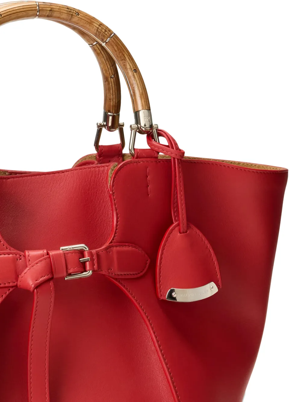 Ralph Lauren Collection Ralph kalfsleren shopper Rood