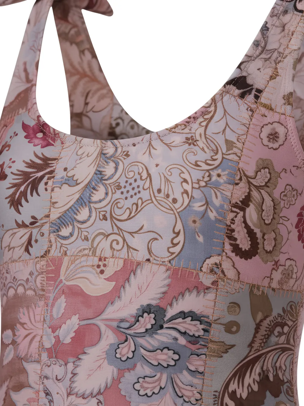 ZIMMERMANN Kids Badpak met gestrikt bandje en bloemenprint Roze