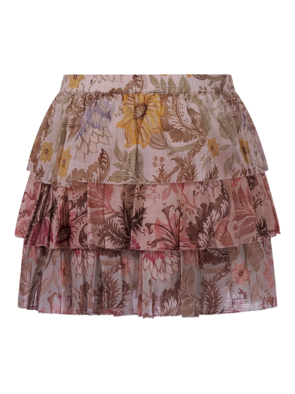 ZIMMERMANN Kids Gelaagde rok met bloemenprint Beige