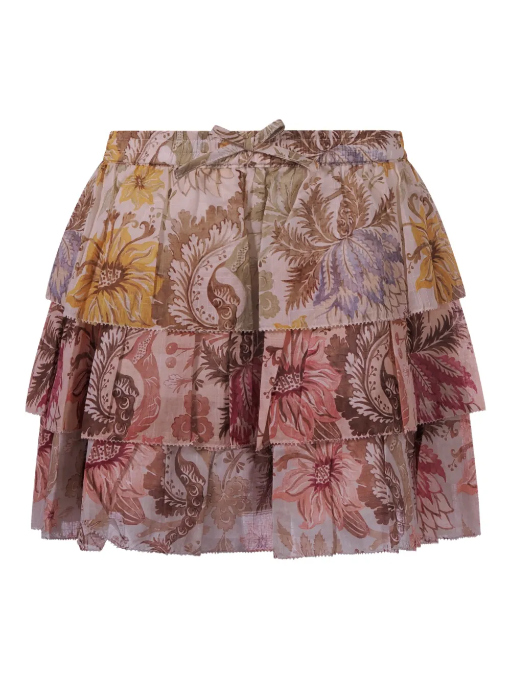 ZIMMERMANN Kids tiered floral skirt - Toni neutri