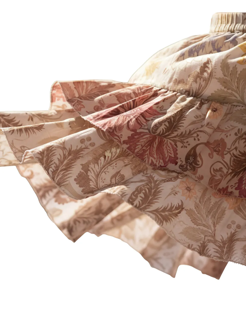 ZIMMERMANN Kids Gelaagde rok met bloemenprint Beige