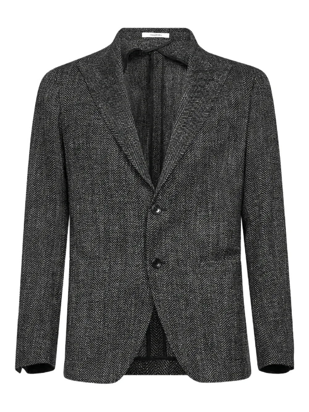 Tagliatore peak lapel chevron jacquard jacket - Marrone